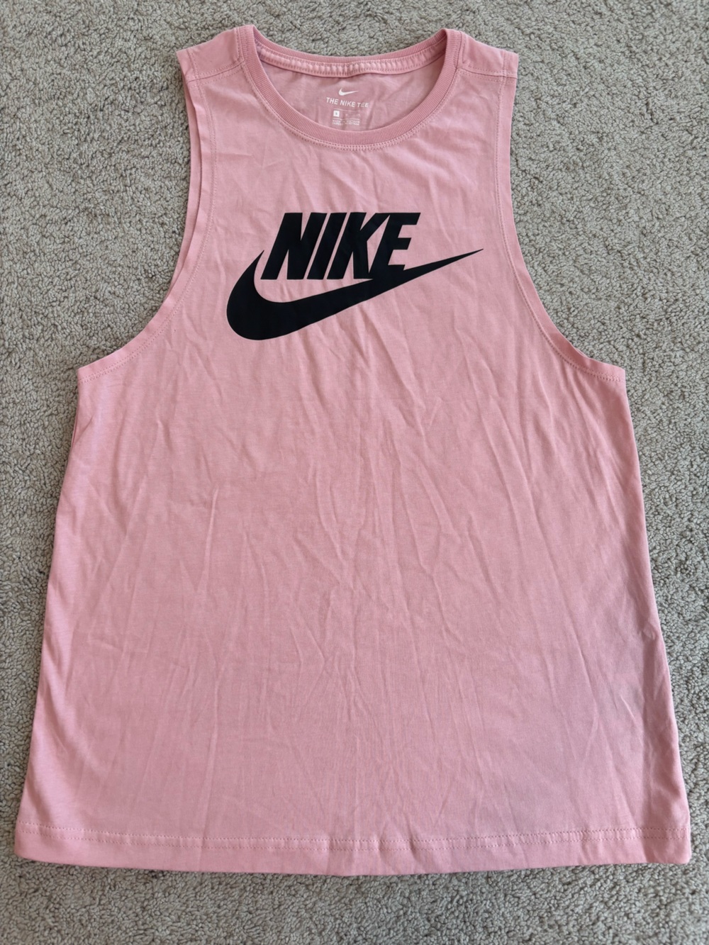 Nike Women's Pink Logo Tank Top